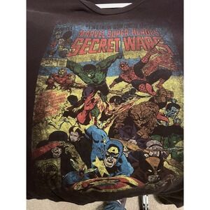Marvel Tee Shirt Mens Gray Secret Wars Superhero Retro Sz‎ XL